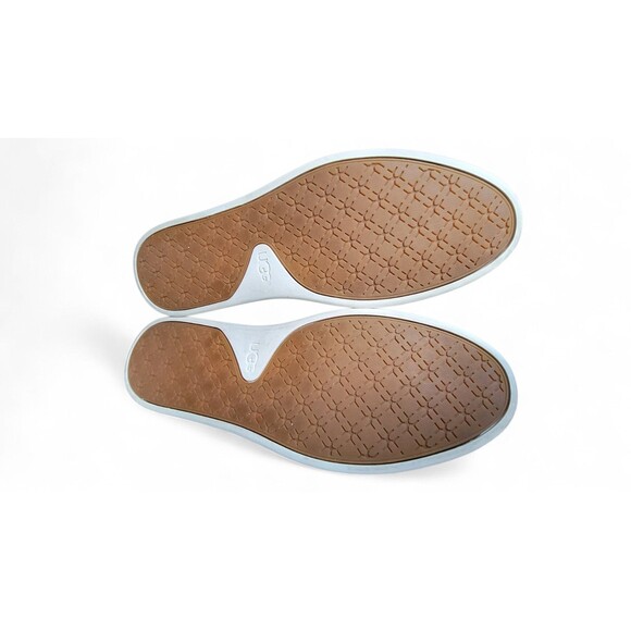 Ugg Soleda Slip On Sneaker Leather Shoes Women's 8.5 Gray Skate Casual Preppy - Picture 3 of 9